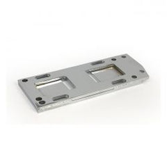MCS 4-Speed Transmission Mount Plate. Chrome