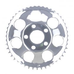 MCS Rear Sprocket, Chrome. 47T