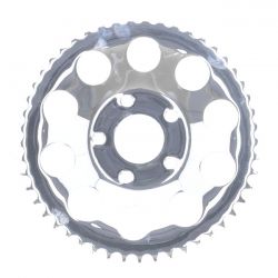 MCS Rear Sprocket, Chrome. 49T