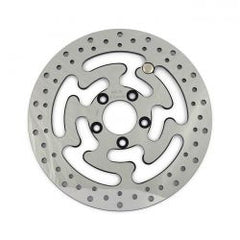 MCS Brake Rotor Rear, Drilled. Polished Stainless Steel