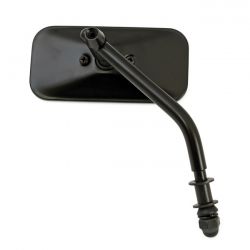 MCS Small Rectangular Mirror. Short Stem, Black