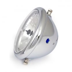 MCS Bates Style 5-3/4" H4 Headlamp. Side Mount. Chrome