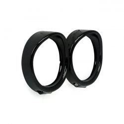 MCS Recessed Trim Rings With Visor. Turn Signals. Gloss Black