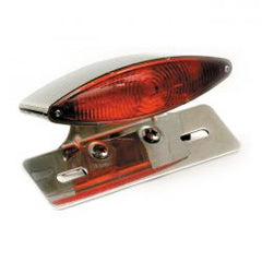 MCS Snakelight Taillight. Chrome. With Bracket
