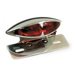 MCS L.A. Taillight Kit. Dual Bulb. License Plate Bracket. Chrome