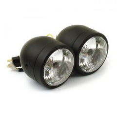 MCS Dual 4" H4 Headlamp Assembly. Black