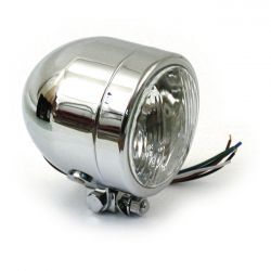 MCS Single 4" H4 Headlamp. Chrome