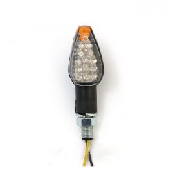 MCS Peak, Mini Led Turn Signals. 20mm Stem. Clear Lens