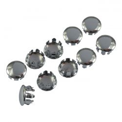 MCS Lowrider Dash Plugs, Small. Chrome