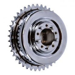 MCS 45" Flathead Rear Brake Drum & Sprocket. Chrome