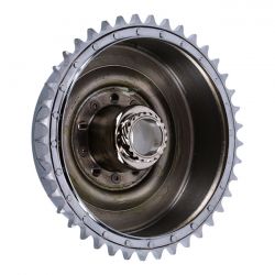 MCS 45" Flathead Rear Brake Drum & Sprocket. Chrome