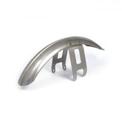 MCS 49-84 FL Custom Narrow Front Fender. Raw Steel, Ribbed