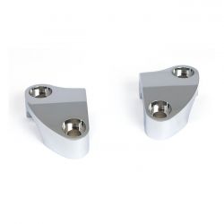MCS Handlebar Top Clamp Set. Chrome, Plain