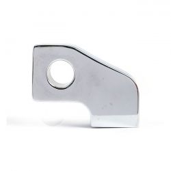 MCS Custom Headlamp Mount Block. Angled. Chrome
