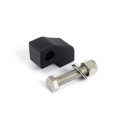 MCS Custom Headlamp Mount Block. Angled. Black