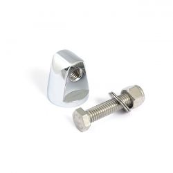 MCS Straight Cone Headlamp Mount Block. Chrome