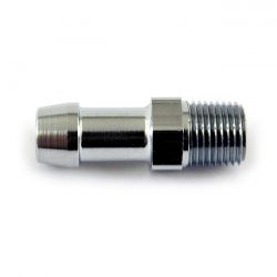 MCS Oil Line Fitting, Straight. 1/8 Npt To 5/16". Chrome