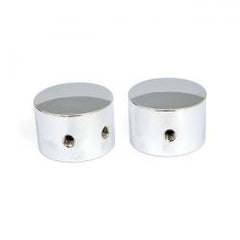 MCS Front Axle Nut Cap Kit. Chrome