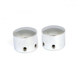 MCS Front Axle Nut Cap Kit. Chrome. Domed