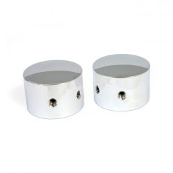 MCS Rear Axle Nut Cover Kit. Chrome