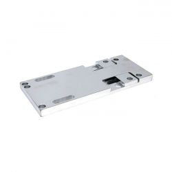MCS 4-Speed Transmission Mount Plate. Adjustable. Chrome