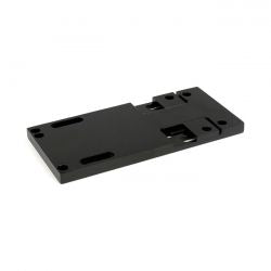 MCS 4-Speed Transmission Mount Plate. Adjustable. Black