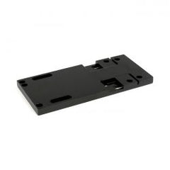 MCS 4-Speed Transmission Mount Plate. Adjustable. Black