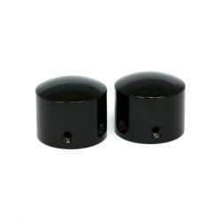 MCS Front Axle Nut Cap Kit. Black. Domed
