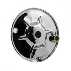 MCS Rear Mechanical Brake Backing Plate, Chrome