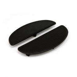 MCS Oval Floorboard Pads. Knurled/Ribbed. Black