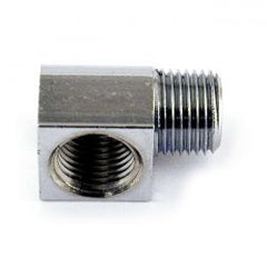 MCS Oil Fitting Adapter, 90 Degree. Chrome