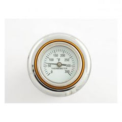 MCS Billet Oil Cooler, With Temperature Gauge. Chrome