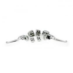 MCS Handlebar Control Kit Chrome 9/16" Bore