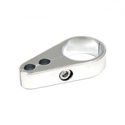 MCS 2-Piece Frame Cable Clamp. Throttle/Idle. Chrome