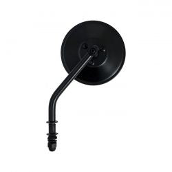 MCS Steel 4" Round Mirror. Black, Short Stem