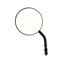 MCS Steel 4" Round Mirror. Black, Short Stem