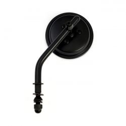 MCS Steel 3" Round Mirror. Black, Short Stem