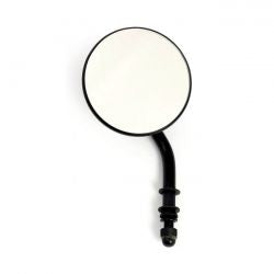 MCS Steel 3" Round Mirror. Black, Short Stem