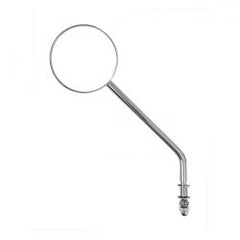 MCS Steel 3" Round Mirror. Chrome, Long Stem