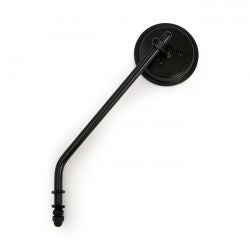 MCS Steel 3" Round Mirror. Black, Long Stem