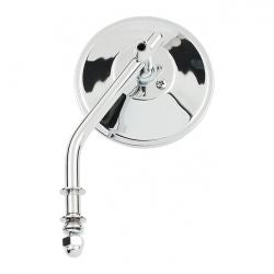 MCS Steel 4" Round Mirror. Chrome, Short Stem
