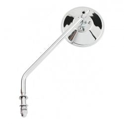 MCS Steel 4" Round Mirror. Chrome, Long Stem