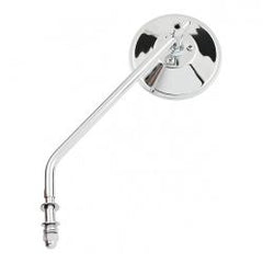 MCS Steel 4" Round Mirror. Chrome, Long Stem