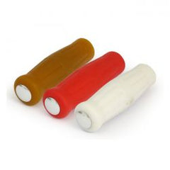 MCS Handlebar Grip End Plug Set. Silver