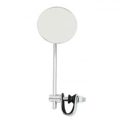 MCS Round Clamp-On Style Steel Mirror, 3" With 6" Stem