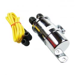 MCS Round Custom Ignition Coil Kit, 12V. Chrome