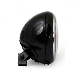 MCS 7" H4 Headlamp For FL Models. Clear Lens. Black