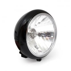 MCS 7" H4 Headlamp For FL Models. Clear Lens. Black