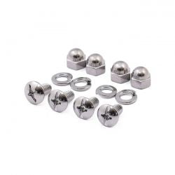 MCS License Plate Mount Kit. Mushroom/Acorn. Chrome