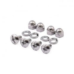 MCS License Plate Mount Kit. Mushroom/Acorn. Chrome